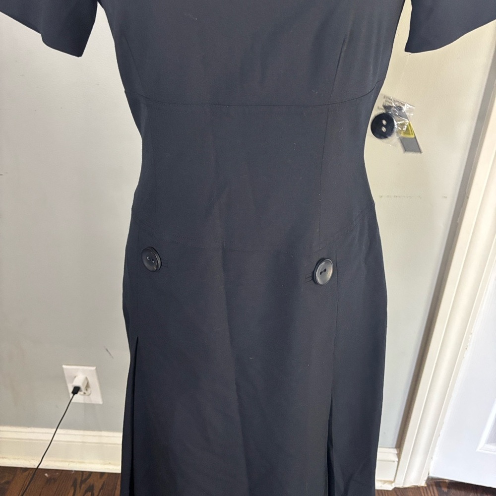 Tahari Classic Black Midi Dress - Picture 4 of 7